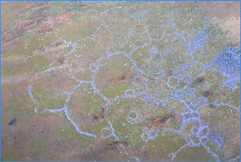 Aerial view of Castle Dykes henge