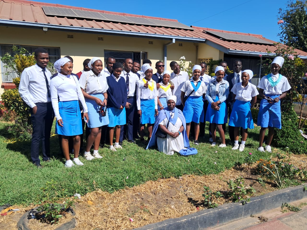 Engaged youth group in a community setting