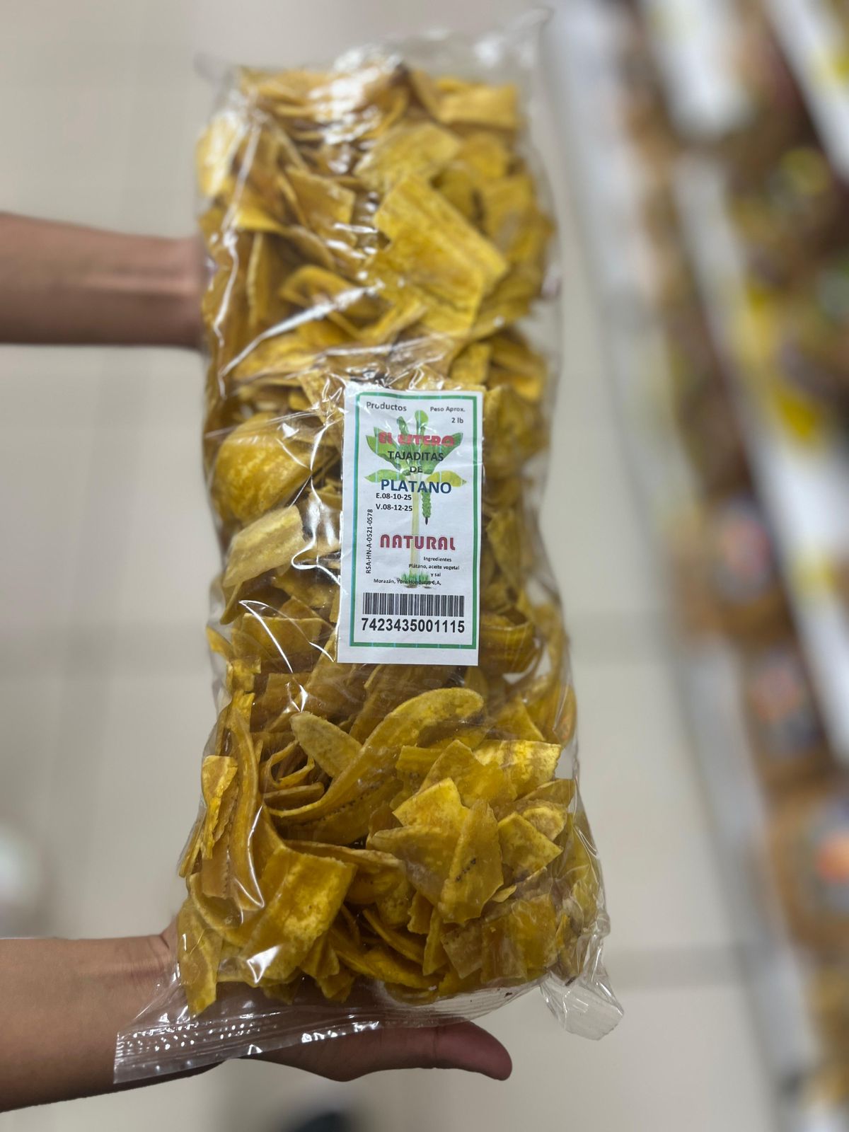 Presentación premium de tajadas de plátano