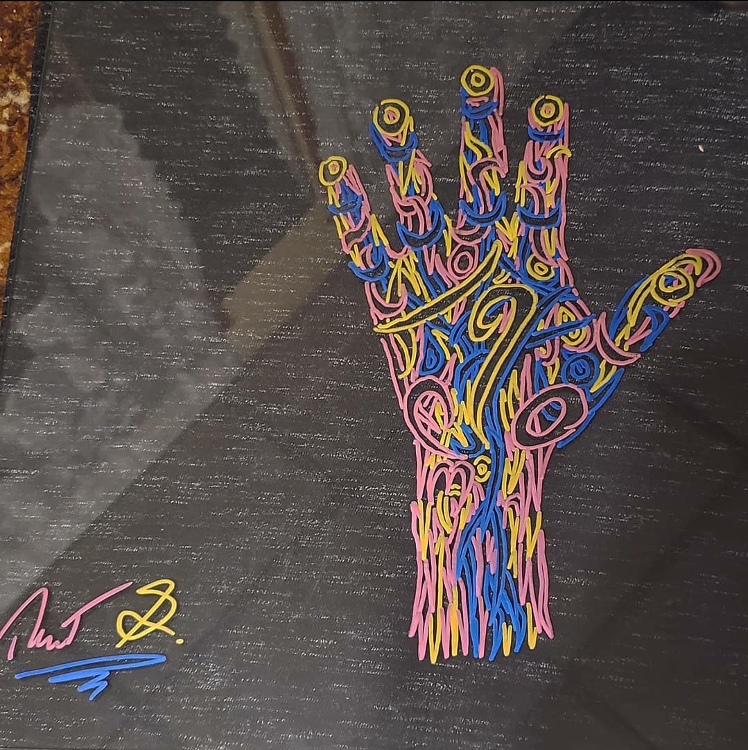 Abstract composition with vibrant gradients