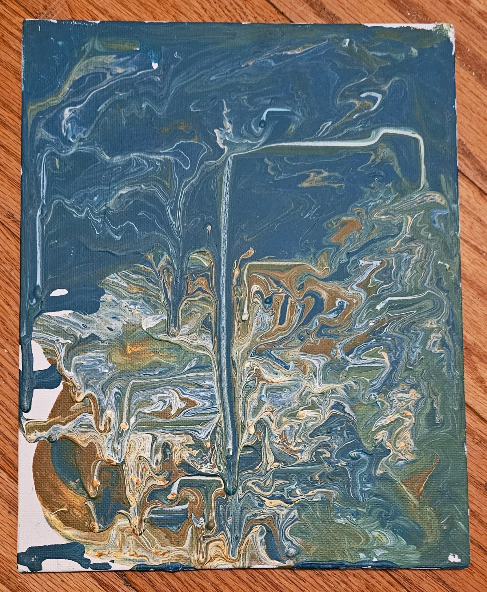 Abstract composition with vibrant gradients