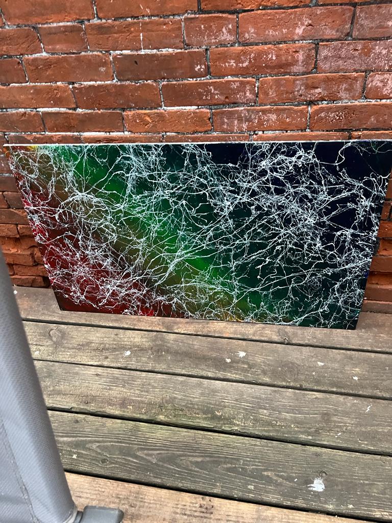 Abstract composition with vibrant gradients