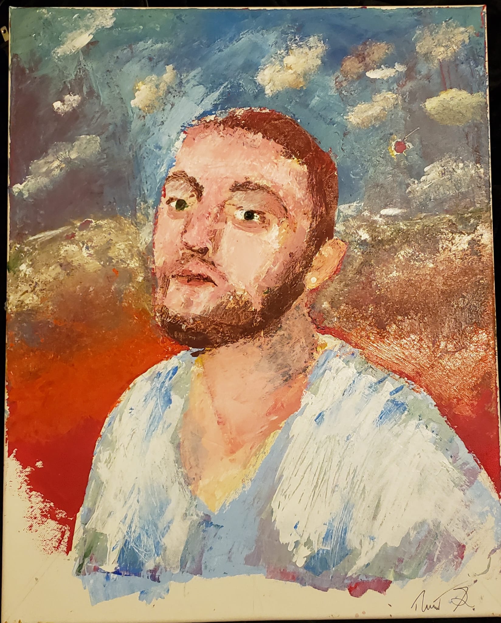 Abstract composition with vibrant gradients