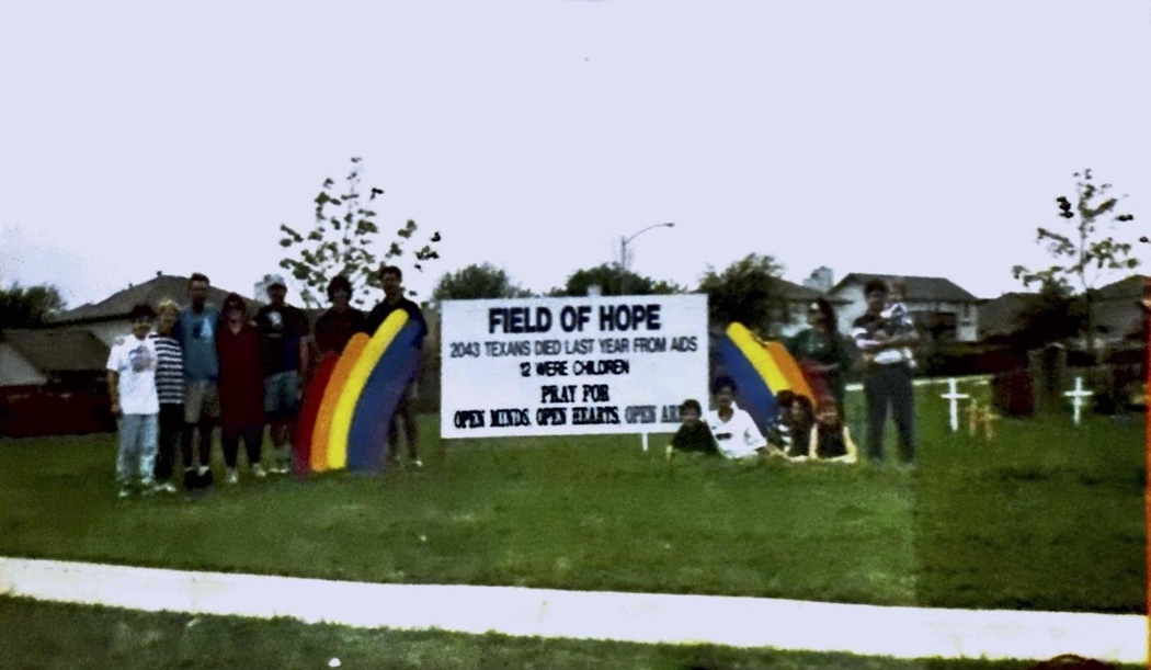 Rainbow sign from 1993 Field of Hope