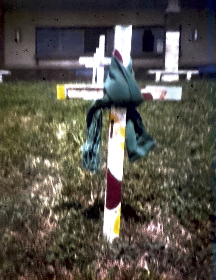 Decorated cross from 1993 Field of Hope