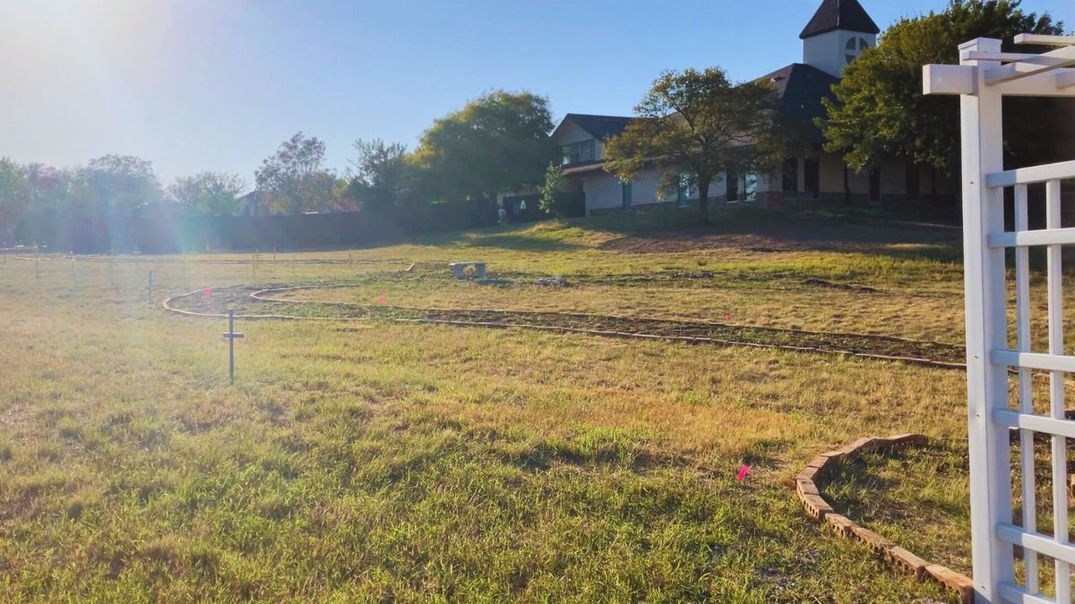 Sunset photo of Field of Hope at St. Andrew's Presbyterian Church
