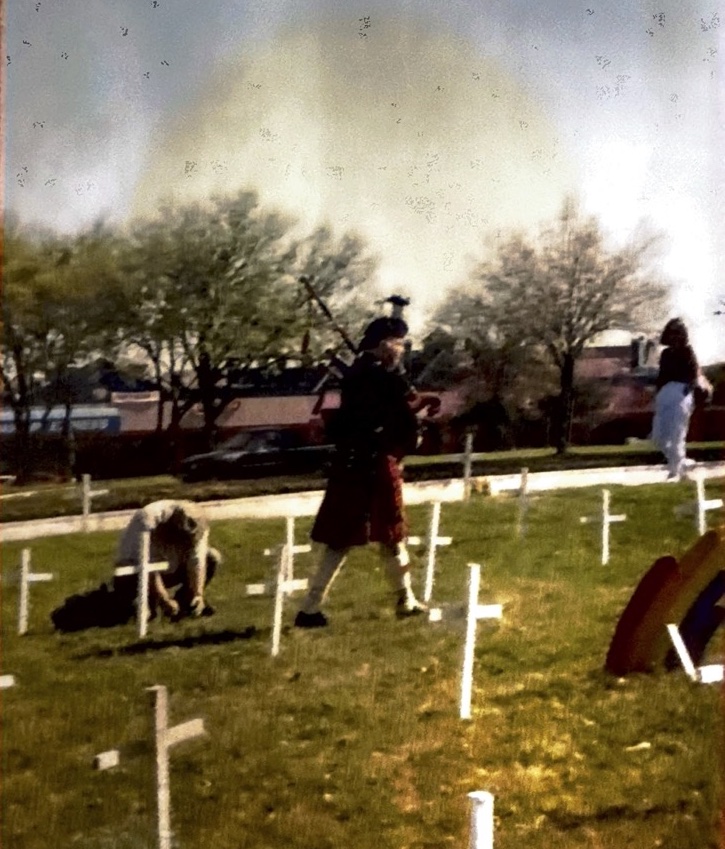 Bagpipe performance from 1993 Field of Hope dedication ceremony