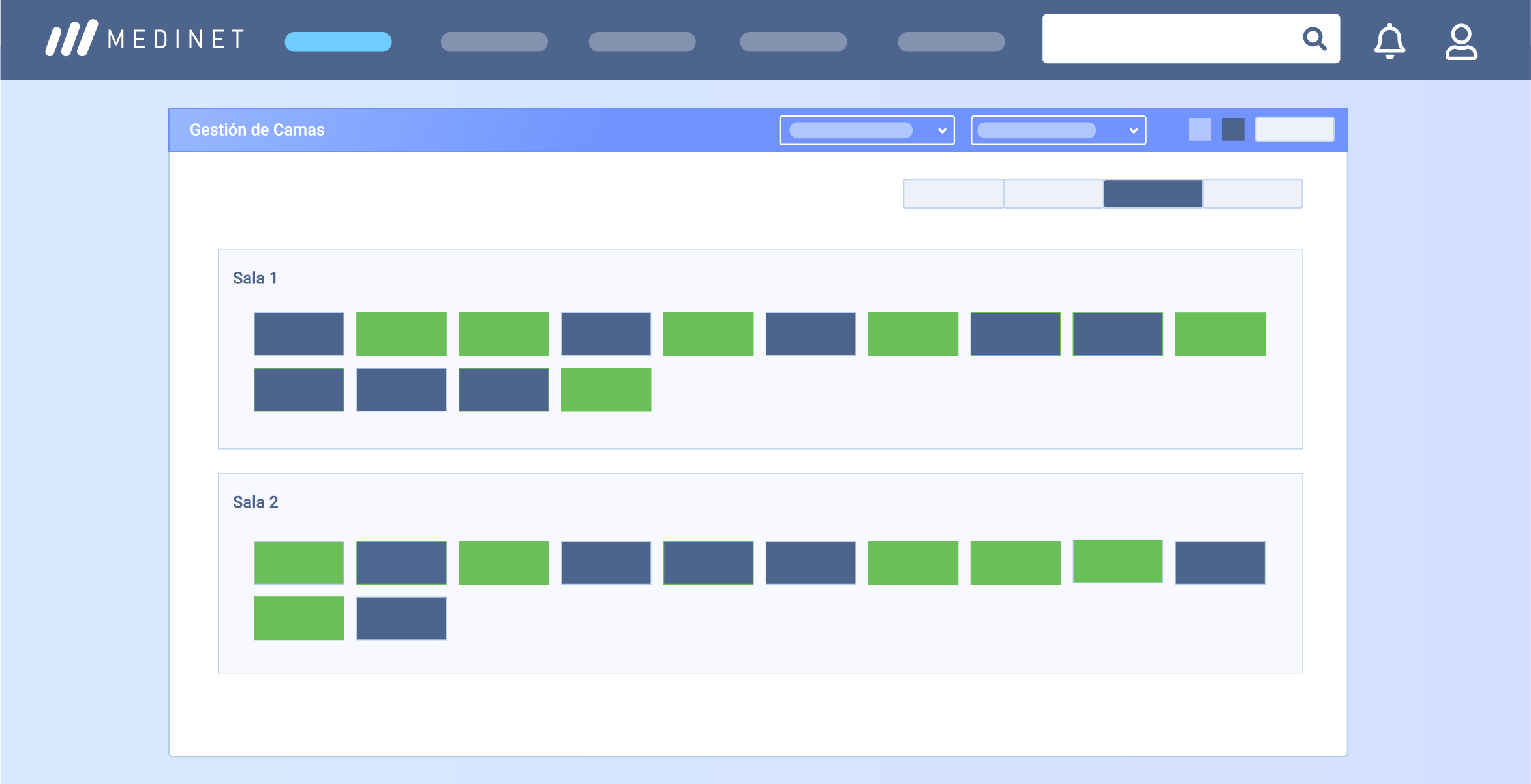 Mockup Gestión de Camas