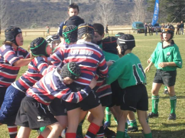 Smiling friends at an Australian backyard barbecue