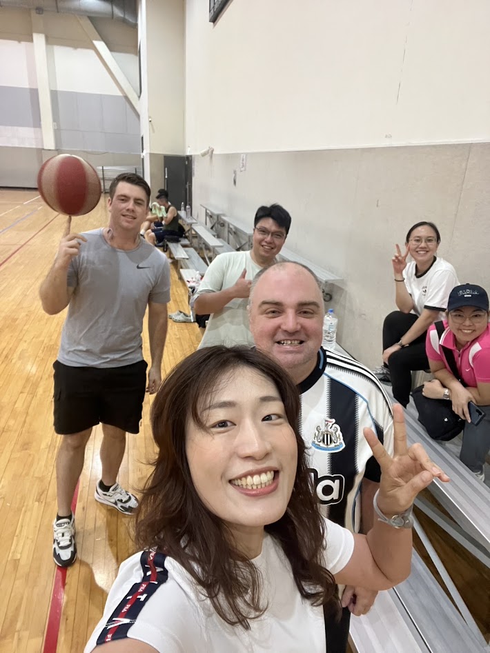 Surfers catching waves at Bondi Beach
