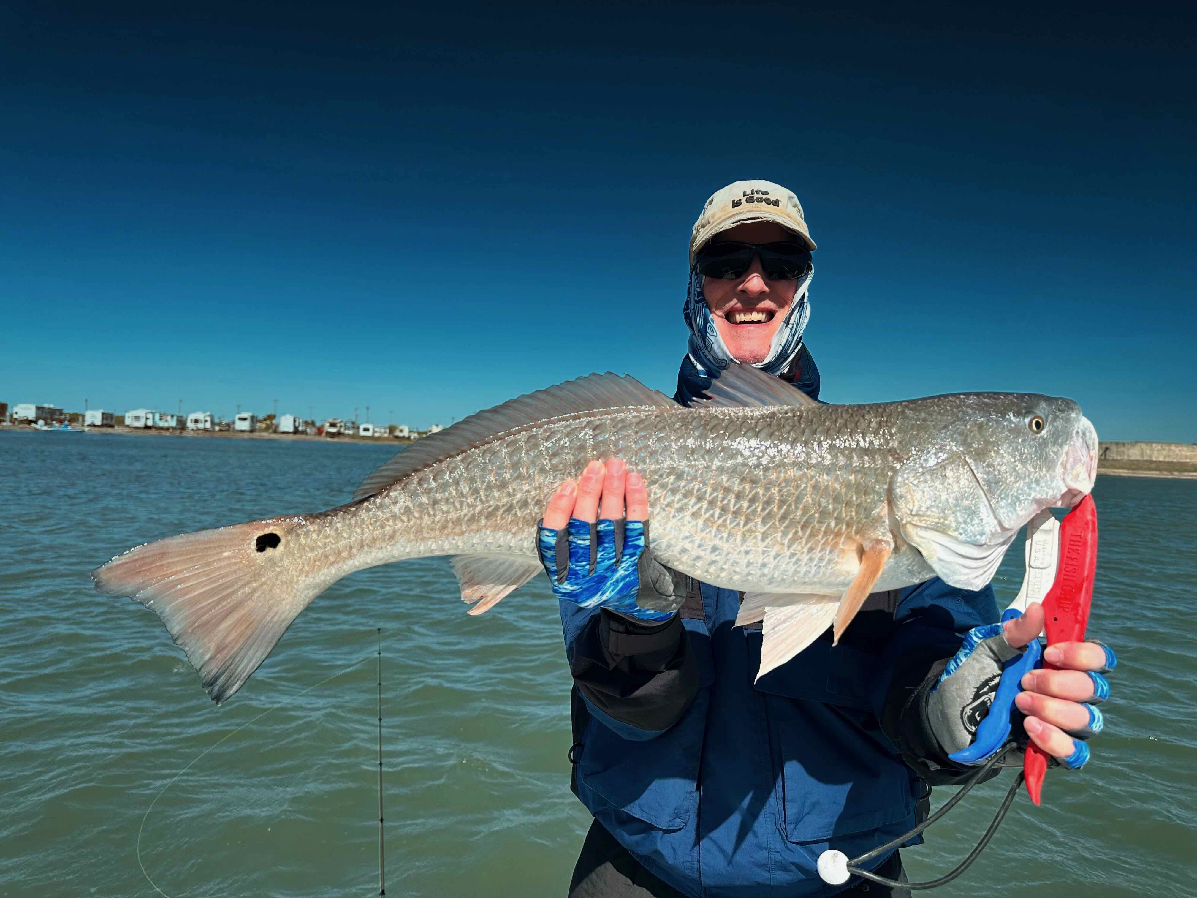 Redfish caught on artificial lure, Port Aransas