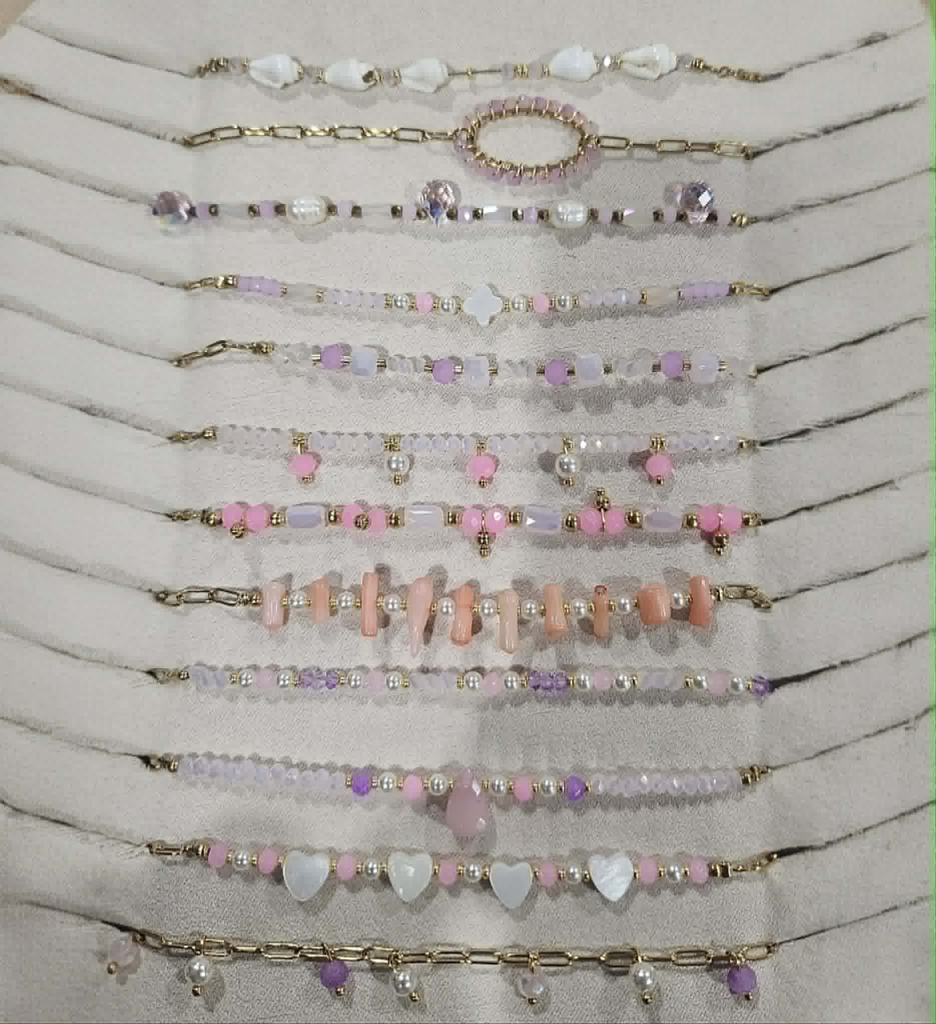 Boucles perles fines