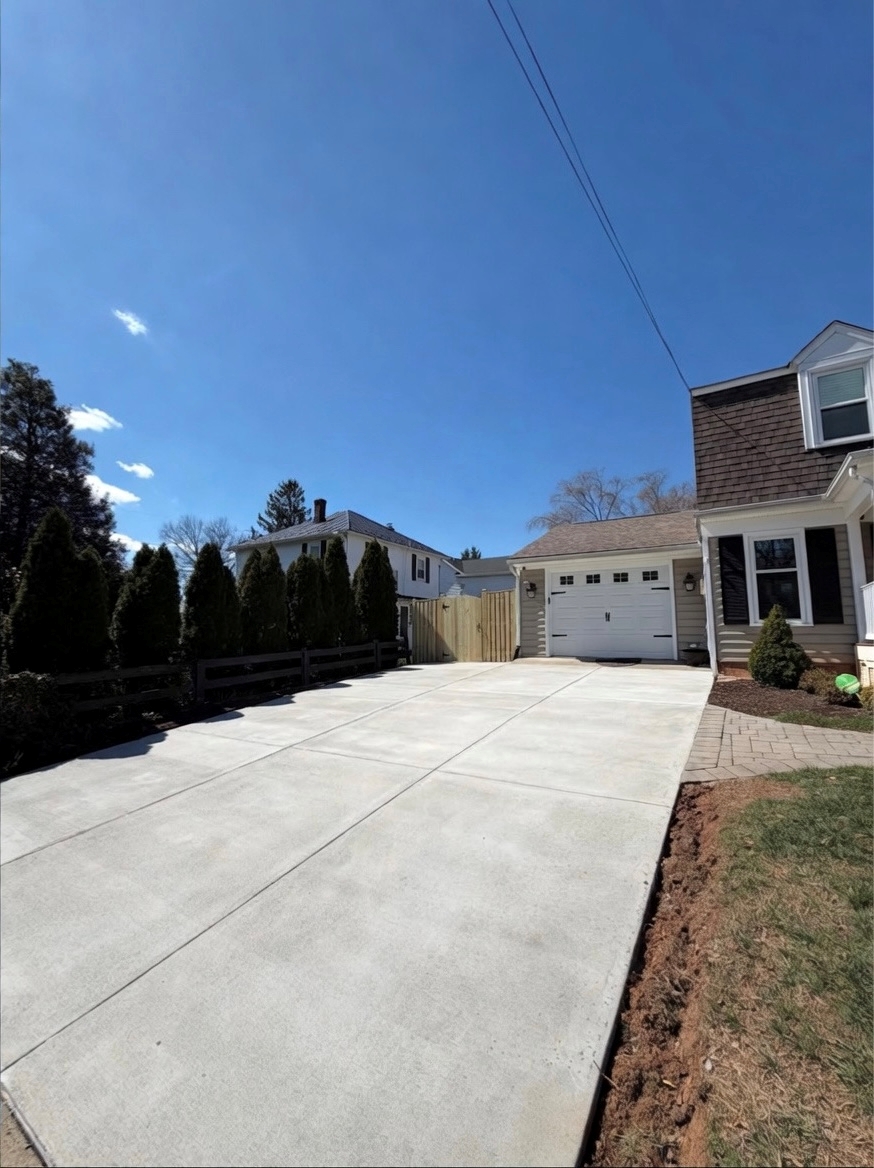 Concrete driveway project